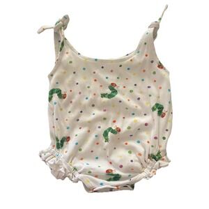 L'ovedbaby Very Hungry Caterpillar Bow Shoulder Baby  Romper Cotton 18/24 Mos.